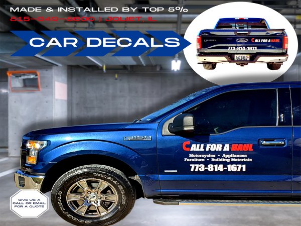 Professional truck graphics and vinyl lettering installed in Joliet Illinois