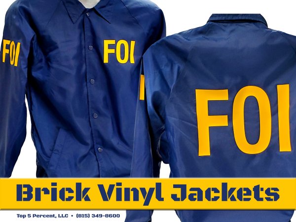 Custom brick vinyl shirts with 3D raised texture in Lockport and Joliet Illinois