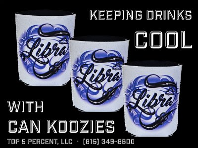 Custom branded can koozies and drink holders for events in Joliet, Will and DuPage County Illinois