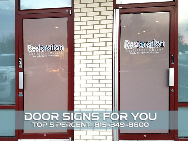 Custom door wraps in Joliet Illinois