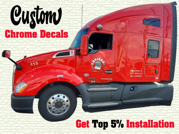 Custom DOT stickers and truck compliance decals in Joliet Illinois
