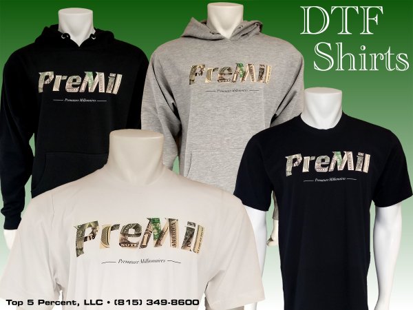 Custom DTF shirts printed in Joliet Illinois