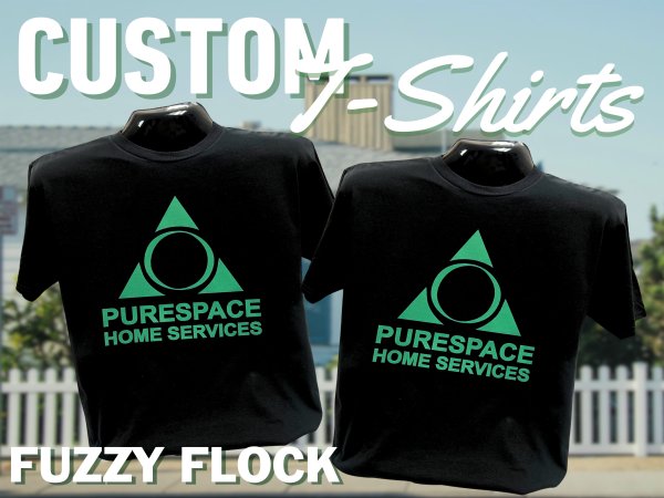 Custom flock shirts for lifestyle brands and sports teams in Plainfield and Joliet IL