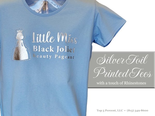 Custom foil shirts for businesses and events in Crest Hill Illinois