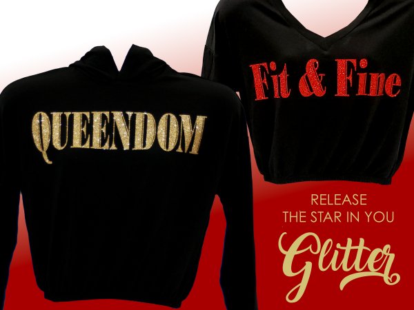 Custom glitter hoodies printed in Plainfield and Joliet Illinois