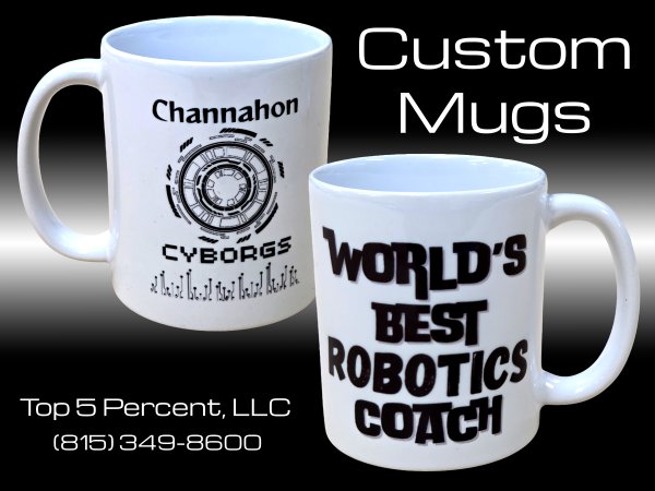 Custom promotional mugs printed in Aurora Illinois
