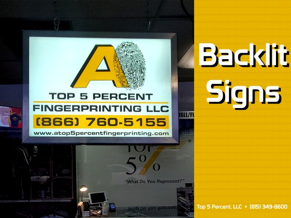 Illuminated outdoor signage for businesses in Joliet Illinois