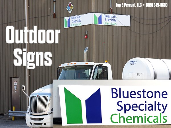 Custom outdoor storefront signs for businesses in Joliet and Will County Illinois