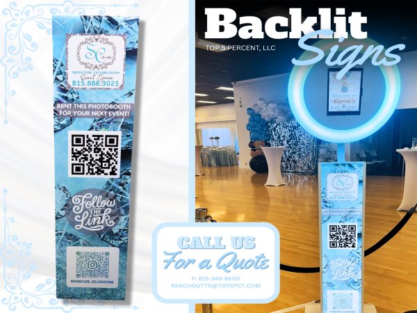 Custom backlit display signs for storefront businesses in Joliet Illinois