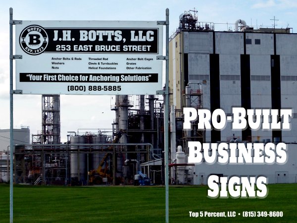 Custom outdoor sign for a business in Joliet Illinois