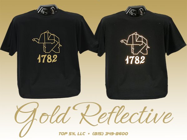 Custom gold reflective shirts and high-visibility apparel in Joliet Illinois