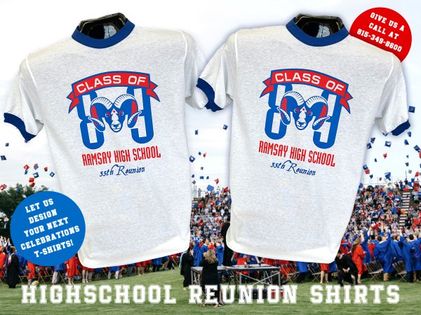 Custom family and class reunion shirts in Joliet and Shorewood Illinois