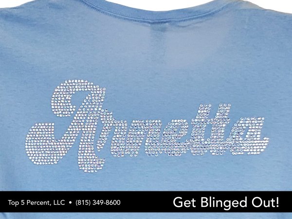 Custom rhinestone bling shirts in Joliet Illinois