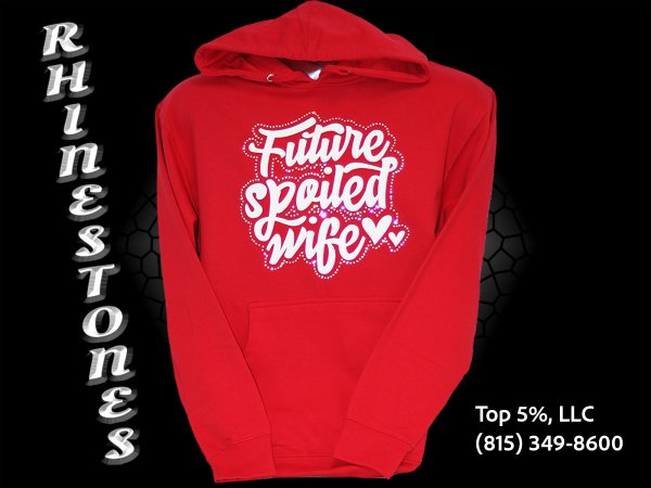 Custom rhinestone hoodies in Joliet Illinois
