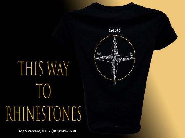 Custom rhinestone ladies shirt in Joliet Illinois