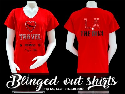 Custom rhinestone shirts for events and celebrations in Joliet, Will and DuPage County Illinois