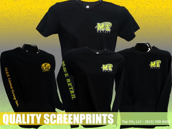 Screen printing for company uniforms and group apparel in Joliet and Bolingbrook IL, no minimum order