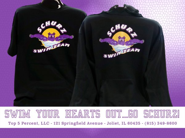 Custom spirit wear apparel printed by Top 5 Percent in Joliet Illinois