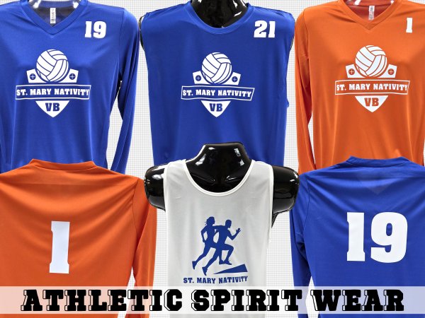 Custom spirit wear for volleyball and track teams in Joliet Illinois