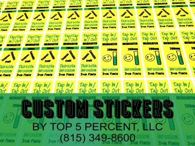 Custom stickers and decals printed in Lockport, Joliet, and Yorkville, Illinois
