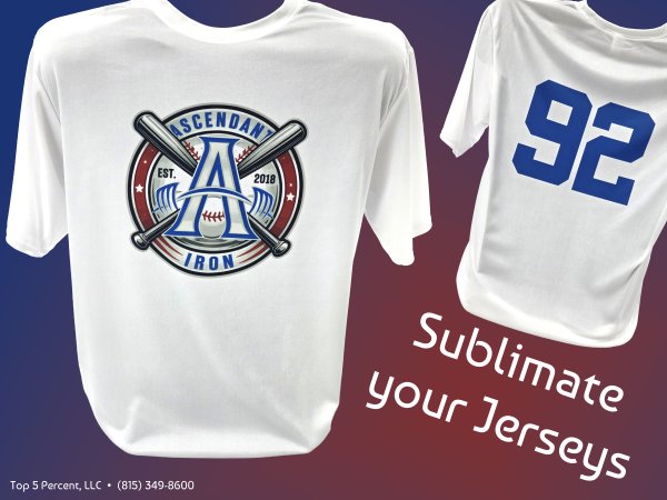 Custom dye sublimation jerseys and athletic wear in Joliet Illinois