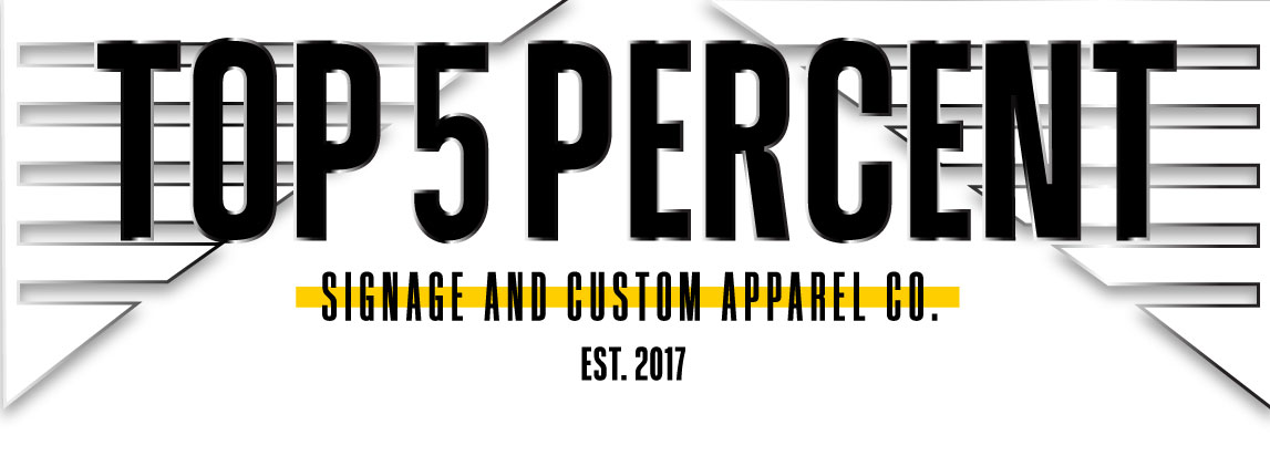 Top 5 Percent custom apparel and signs in Joliet and Lockport IL, hundreds of 5-star reviews