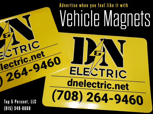 Custom truck sign magnets and vehicle door signs in Joliet Illinois