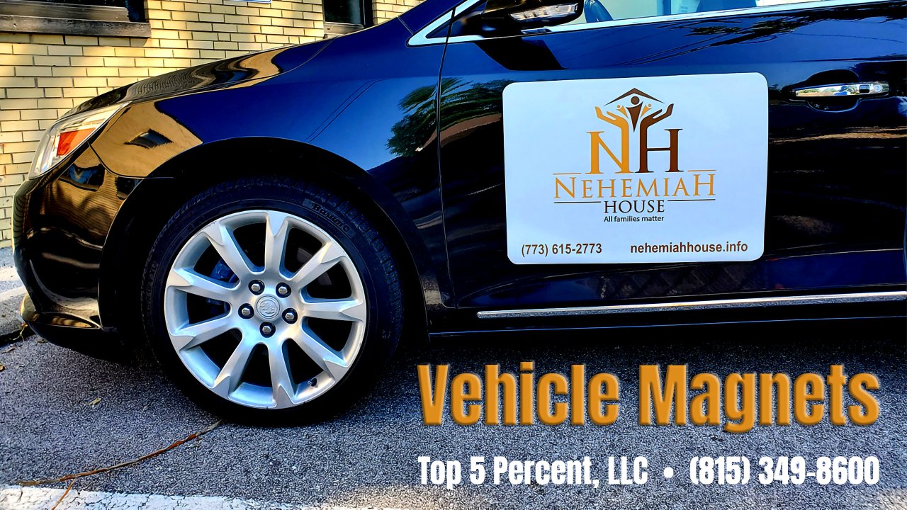 Custom vehicle magnets near me, car door magnetic signs in Joliet and Crest Hill IL