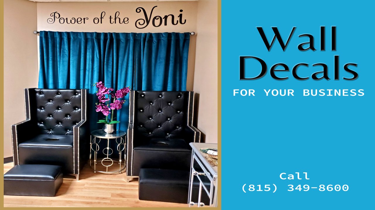 Custom business signs in Joliet and Bolingbrook IL, storefront signs, window signs, and door graphics