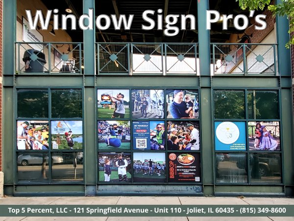 Custom window signs for companies in Crest Hill Illinois